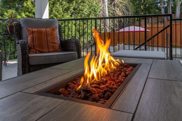 Gas Fire Pit Installation in Huntersville